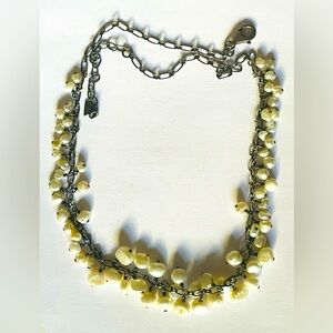 Silpada Sterling Silver Pearl Necklace, paper clip necklace